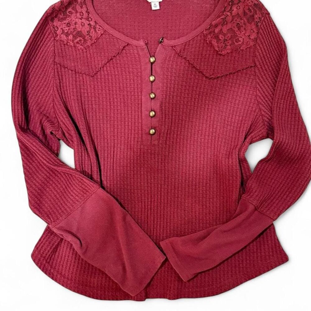 Frye Women's Burgundy and Red Shirt